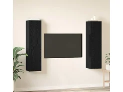 Conjunto de Muebles para Televisión 4 pcs Roble negro