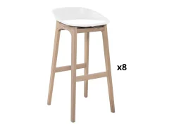 Conjunto de taburetes de bar de madera 65cm RIVA