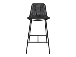 Conjunto de taburetes de bar e isla de metal con asiento de ratán 65cm KUTA