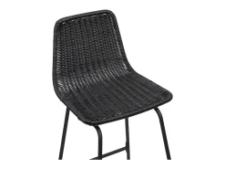 Conjunto de taburetes de bar e isla de metal con asiento de ratán 65cm KUTA