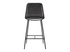 Conjunto de taburetes de bar e isla de metal con asiento de ratán 65cm KUTA