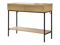 Consola 2 Cajones 1 Estante Decoración de Madera L100 cm - TESSA