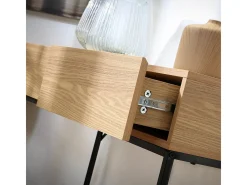 Consola 2 Cajones 1 Estante Decoración de Madera L100 cm - TESSA