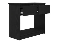 Consola con cajones negra 85,5x38,5x74,5 cm