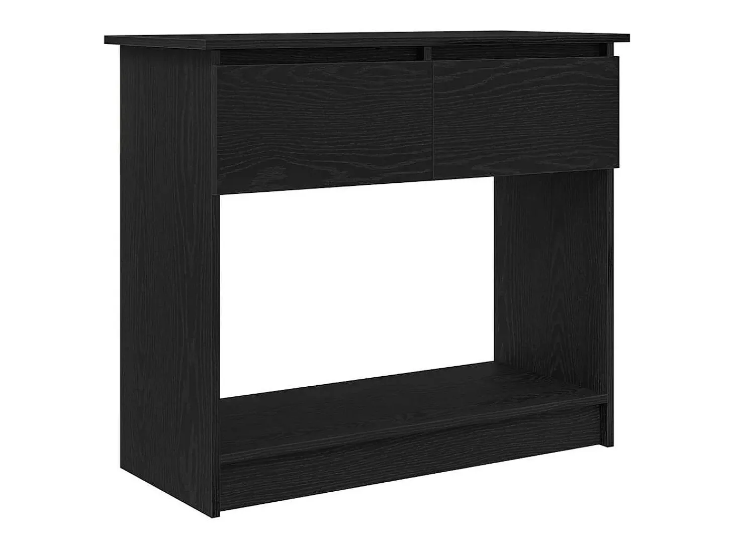 Consola con cajones negra 85,5x38,5x74,5 cm