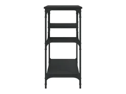 Consola con estantes negra 100x35x75 cm