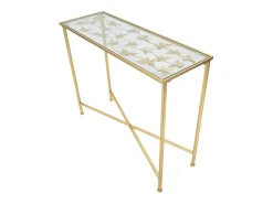 Consola de cristal Mariposas 100X35X80 cm