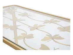 Consola de cristal Mariposas 100X35X80 cm