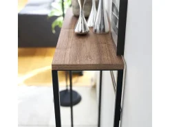 Consola de entrada de madera y metal Torre