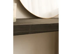 Consola de madera maciza en tono nogal de 100x80cm - BATÁN - DECOWOOD