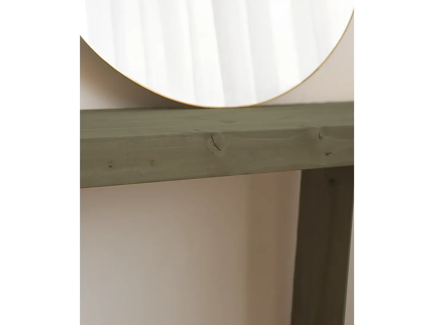 Consola de madera maciza en tono verde de 100x80cm - BATÁN - DECOWOOD