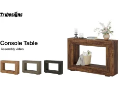 Consola de mesa, Mesa de entrada, 120x30x83,5 cm, Mesa auxiliar, Mesa de pasillo