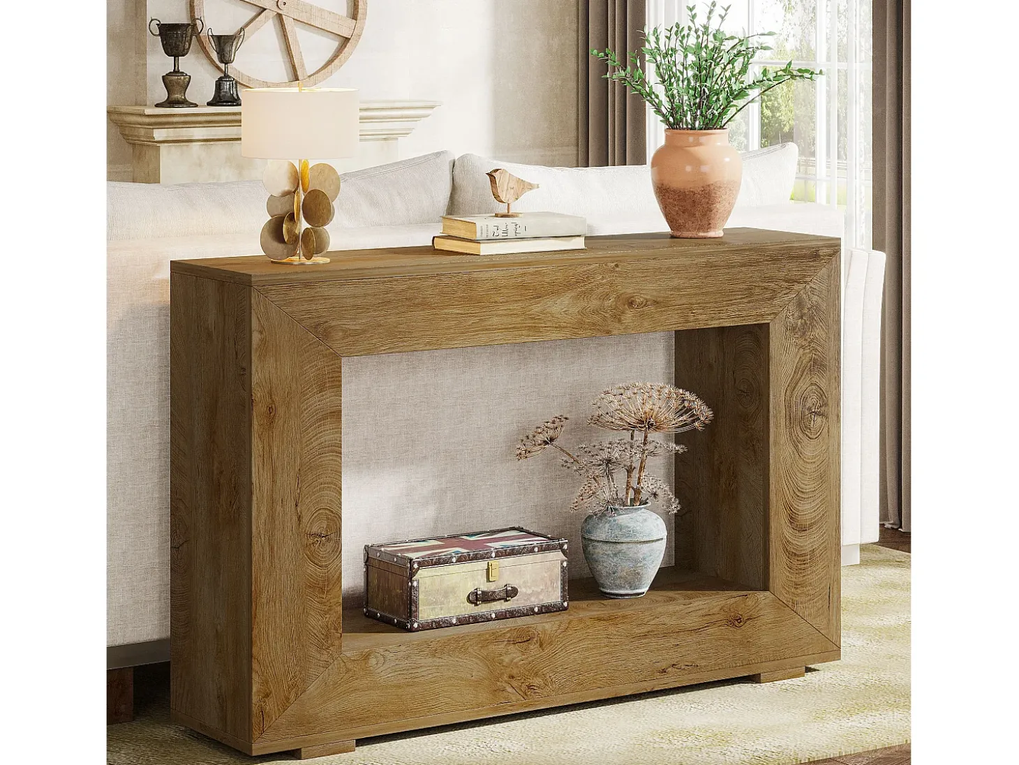 Consola de mesa, Mesa de entrada, 120x30x83,5 cm, Mesa auxiliar, Mesa de pasillo