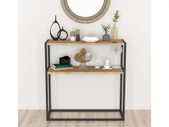 Consola De Metal Con Soporte De Exhibición Moderno 90X90X34 Safir