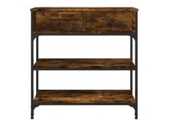 Consola de roble ahumado 72,5x25x75 cm madera de ingeniería