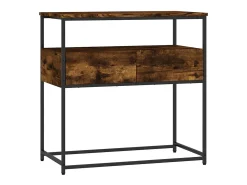 Consola de roble ahumado 75x40x75 cm madera de ingeniería