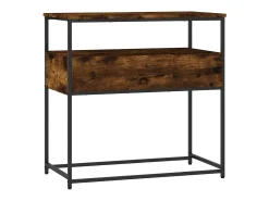 Consola de roble ahumado 75x40x75 cm madera de ingeniería
