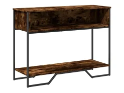 Consola de roble ahumado 100x35x74,5 cm madera de ingeniería