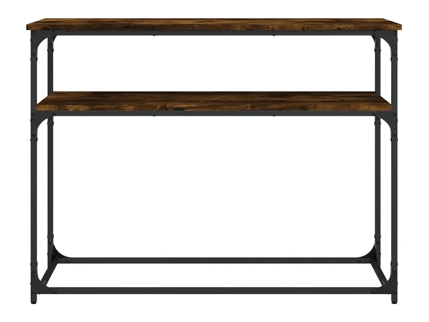 Consola de roble ahumado 100x35,5x75 cm madera de ingeniería