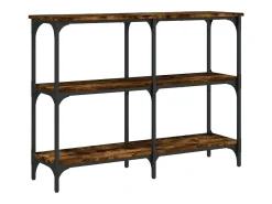 Consola de roble ahumado 100x29x75 cm madera de ingeniería