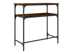 Consola de roble ahumado 75x35,5x75 cm madera de ingeniería