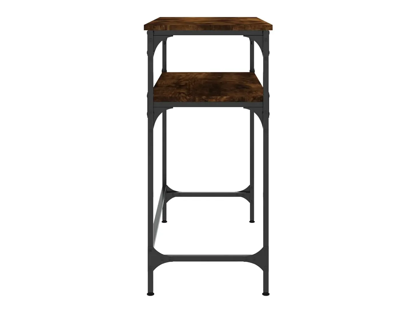 Consola de roble ahumado 75x35,5x75 cm madera de ingeniería