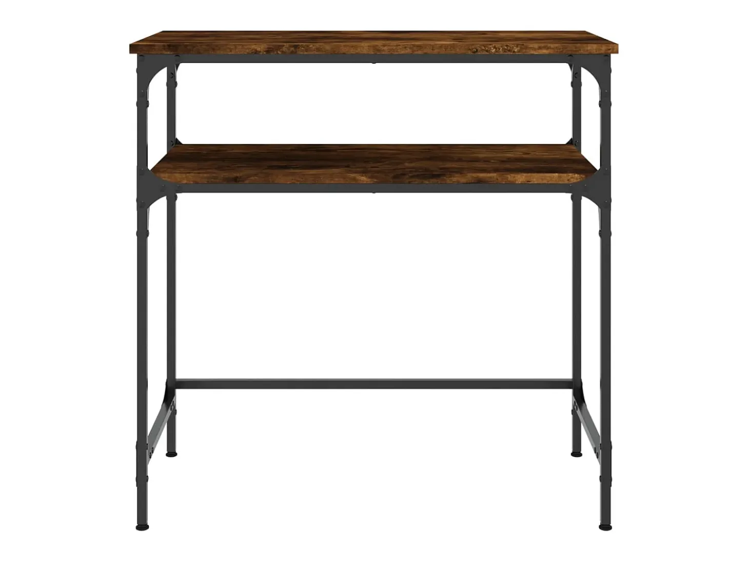 Consola de roble ahumado 75x35,5x75 cm madera de ingeniería