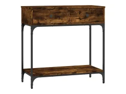 Consola de roble ahumado 75x34,5x75 cm madera de ingeniería