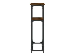 Consola de roble ahumado 90x22,5x75 cm madera de ingeniería