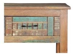 Consola exclusiva madera reciclada multicolor