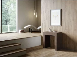Consola extensible 78x47/299 cm Allin nogal extensiones internas