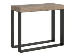 Consola extensible 90x40/300 cm Elettra Roble Natural estructura Antracita