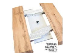 Consola extensible 90x40/300 cm Elettra Roble Natural estructura Antracita