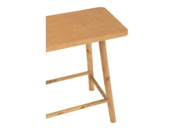 Consola fija LOZA – Madera de abeto y ratán natural