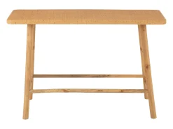 Consola fija LOZA – Madera de abeto y ratán natural