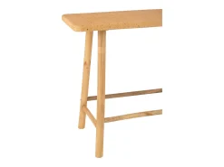 Consola fija LOZA – Madera de abeto y ratán natural
