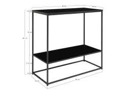 Consola fija VITA - Madera natural o metal negro-Color Negro