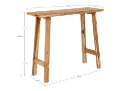 Consola Girona, Marrón, 90x30x80 cm, Kendra Home