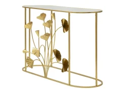 Consola Hoja 73, Oro, 120x40x80 cm, Kendra Home