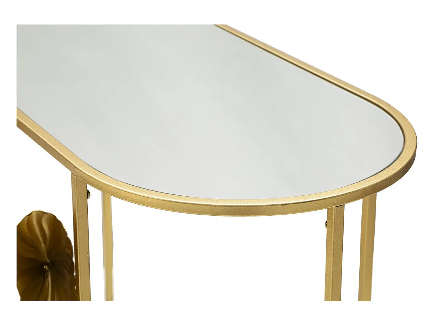 Consola Hoja 73, Oro, 120x40x80 cm, Kendra Home
