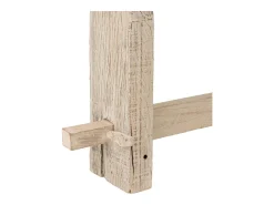 Consola Liray de madera maciza recuperada lavada en blanco L 150 cm