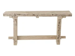 Consola Liray de madera maciza recuperada lavada en blanco L 150 cm