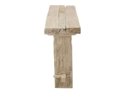 Consola Liray de madera maciza recuperada lavada en blanco L 150 cm