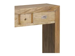 Consola Mindy madera maciza natural 3 cajones Mazari 100 cm
