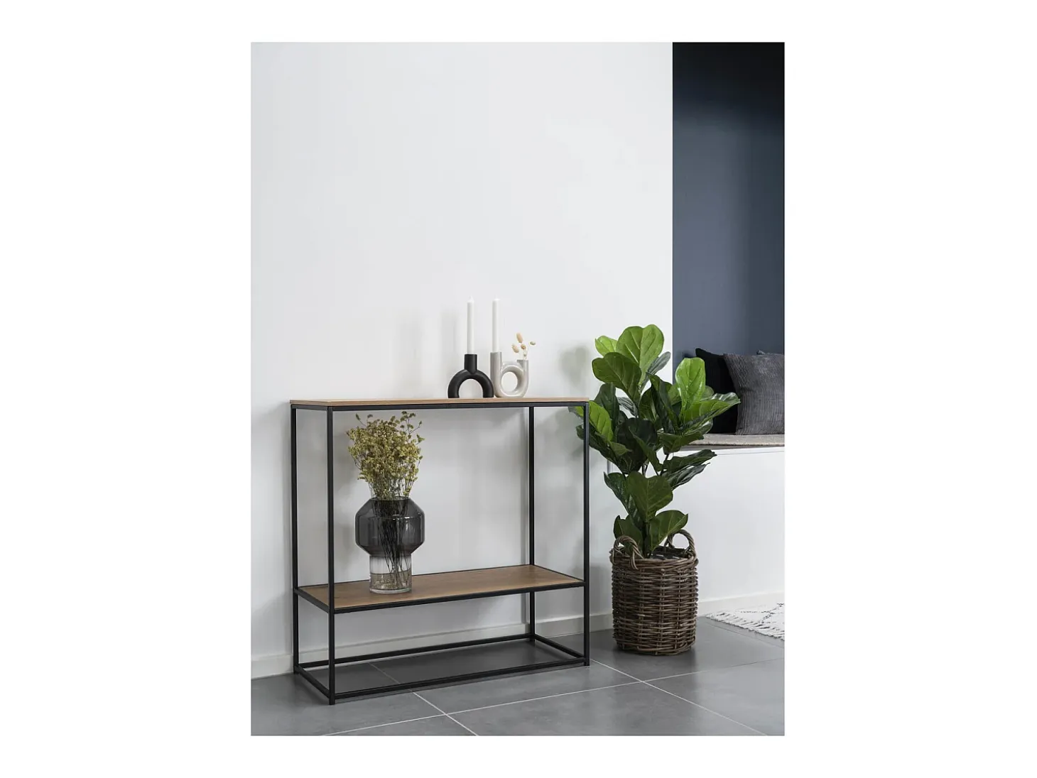 Consola Vita, Marrón, 36x80x80 cm, Kendra Home