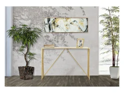 Consola VKH624, Oro, 120x40x80 cm, Kendra Home