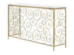 Consola VKH617, Oro, 140x36x82 cm, Kendra Home