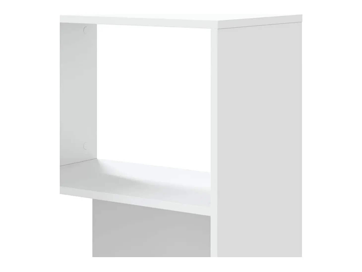 Damir Estantería de esquina 4 niveles madera blanco 85x85x140 cm