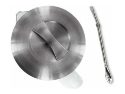 Decantador de té helado 1,5 litro + pajita de acero inoxidable con filtro