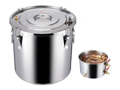Destilador de Alcohol SucceBuy Kit de Destilación de Agua y Alcohol sin Gas de 30 L en Acero Inoxidable